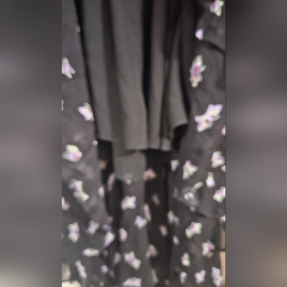 & Other Storied Printed midi dress tie neck. Sheer upper butterfly print. Size 2 - Picture 10 of 12
